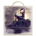 Cuadro de madera bailarina del vientre - 40x41,5 cm