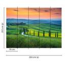 grønt og orange non-woven tapet Designwalls Toscana Toscana landskab