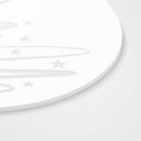 Akrylbillede, vinduesbillede til at hænge Juletræ Line Art - rund