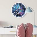 Wanduhr Kinder mit Weltall und Astronauten | rund & geräuschlos | Ø30 cm