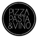 Wandcirkel Pizza Pasta & Vino - zwart