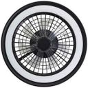Deckenventilator mit LED-Licht Malea, schwarz, Deckenleuchte