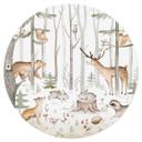 Vinilo decorativo Aventura con animales del bosque - Kvilis - Redondo
