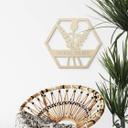 Decoración en madera álamo - Flores en hexágono - Bloom Wildly