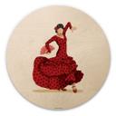Cuadro de madera Tohmé - Flamenco - Redondo