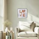 Aluminium Bilderrahmen Love - Gold mit Passepartout - abgerundete Ecken - 40,6 x 40,6 cm