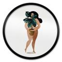 Póster Kubistika - La mujer desnuda - Redondo