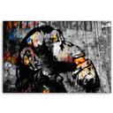 Canvasbillede, Street art Banksy abe abstrakt
