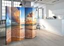 Screen room divider - Morgen ved havet, 3-delt