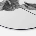 Tableau sur alu-Dibond rond Grønkjær - Anthurium noir et blanc