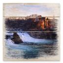 Cuadro de madera Cataratas del Rin - 40x41,5 cm