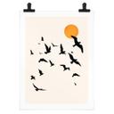 Póster Aves migratorias camino del sur - Kubistika