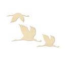Arte en madera de álamo - Grullas - Bandada de pájaros 01