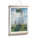 Plakat Monet - Kvinde med parasol - Madame Monet og hendes søn