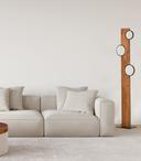 Stehleuchte Elena, braun, 140,4 x 31,2 cm, Holz LED-Stehleuchte, dimmbar