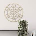 Trædekoration Poplar - Metatron Cube - Rund