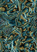 Papel pintado no tejido en azul, verde, marrón mármol look piedra gráfico moderno 