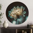 Vinilo decorativo de flores Corazón de flor brillante - Treechild - Redondo