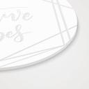 Sigende Akrylbillede, vinduesbillede til at hænge op Positive vibes - Round