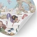 Magisk undervandsrige af havfruer Wallsticker - for børn - Oliver Robins - Round