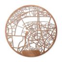 Mapa de la ciudad de Londres en madera de caoba - Redondo