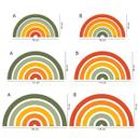 Wallsticker retro halvcirkel | regnbuefarver