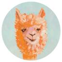 Vinilo decorativo Naranja Alpaca - Zwara - Redondo