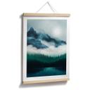 Póster Paisaje nocturno con niebla - SpaceFrog Designs