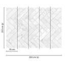 fototapet designwalls i grå og hvid non-woven tapet marmor fliser stenoptik sort-hvid