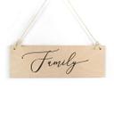 Houten Bordje - Family