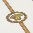 Versace Papier peint intissé I Love Baroque Bordure de socle Medusa Blanc Or luxueux