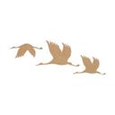 Decoración en madera grullas bandada de pájaros 01 - MDF naturaleza