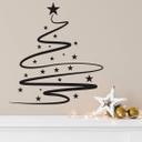 Wallsticker Linjekunst til juletræer