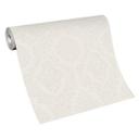 Papel pintado ornamental, papel pintado no tejido Erismann Versailles blanco, crema