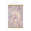 Póster de tela yoga saludo al sol rosa - Manovski