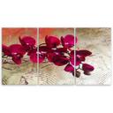 3 stykke lærredsprint, Orchid Flowers Pink