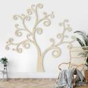 Decoración en madera álamo XXL árbol curvado (20 piezas)