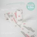 A.S. Création Lovely Kids Frise autocollante enfant - Rosé, Gris