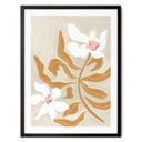Póster de flores blancas y hojas doradas - Arty Guava