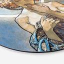 Tableau sur alu-Dibond rond Mucha - Etoiles: La Lune