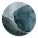Tableau sur alu-Dibond Nouveauprints - Aquamarin - Rond