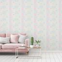 Papel pintado Floral azul rosa - papel pintado no tejido Casa de campo A.S. Création - mate y ligera