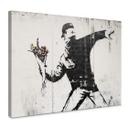 Canvasbillede - Banksy - Flower Thrower
