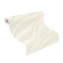 Bølget tapet, non-woven tapet Sky Lounge hvid-perlemor
