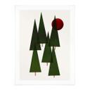 Póster Kubistika - Pequeño bosque de abetos