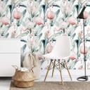 Mønstret tapet Kvilis - Tropisk flamingo