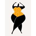 Livingwalls papier peint photo ARTist Dancing in the Sun jaune, noir, blanc