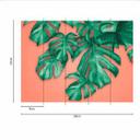 NaturpalmeOrange i orangegrøn - non-woven tapet Designwalls 2 - 2,55 x 3,5 m