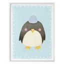 Póster Loske - Pingüino - azul
