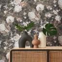 Papel pintado floral marron blanco vintage papel pintado no tejido floral flores para salon